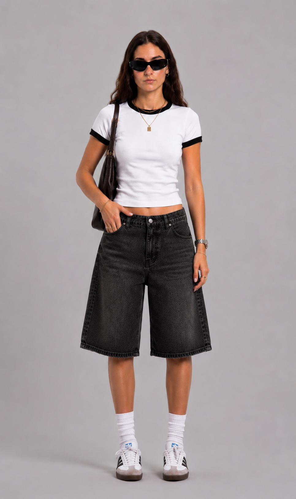 White X Black ringer baby tee