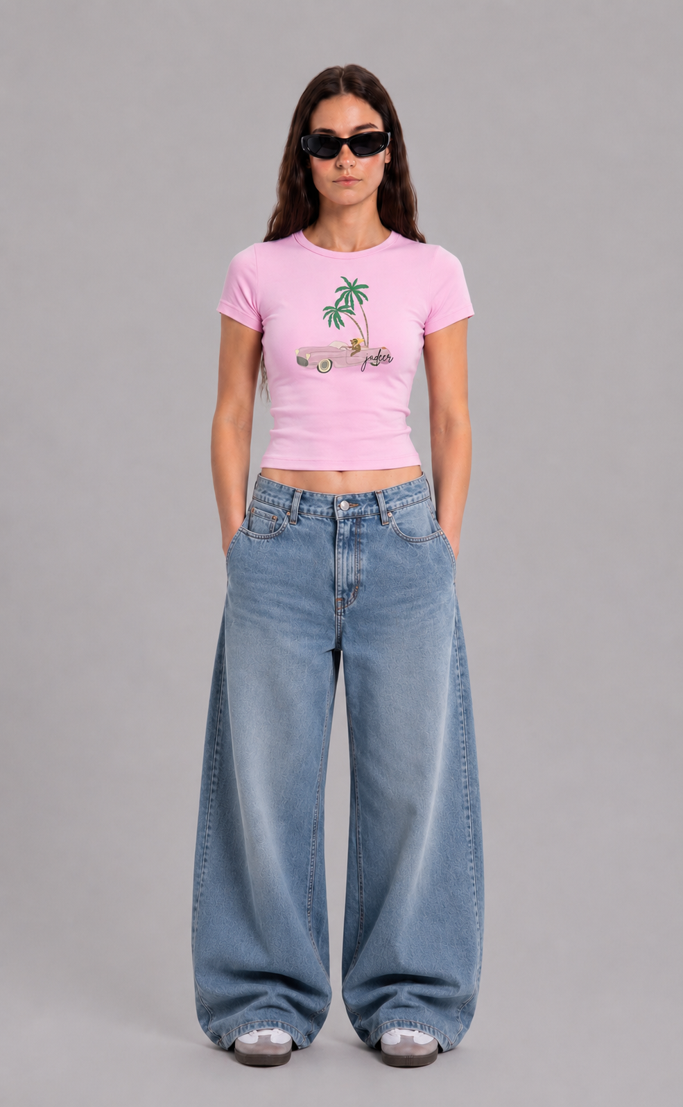 Pink graphic baby tee