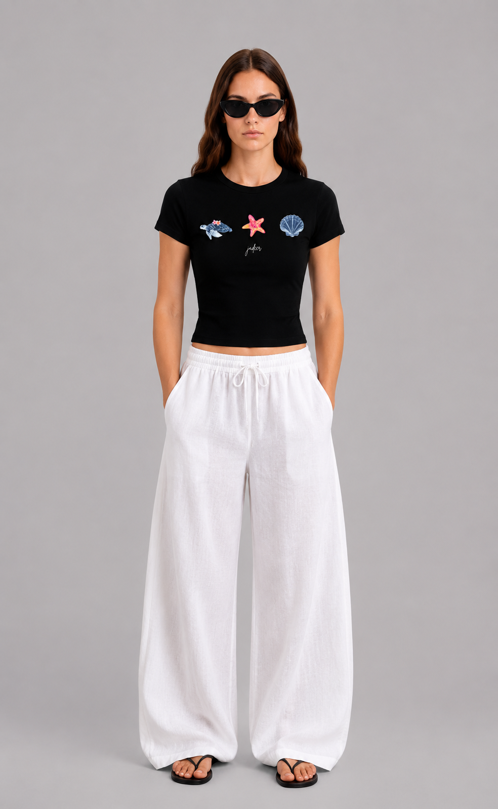 Black graphic baby tee